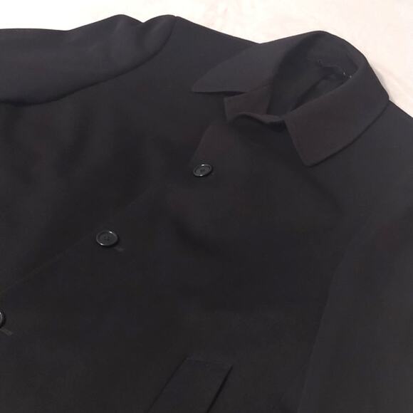 Loro Piana x Cardinal of Canada Wool Storm System Black Macintosh Pea Coat 42R - Picture 2 of 16